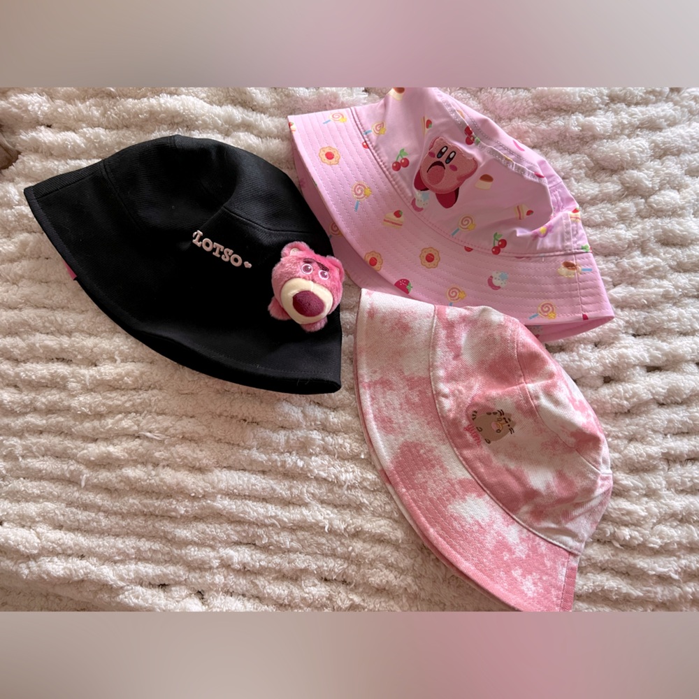 Bucket Hat Bundle | Kirby, Lotso, and Pusheen